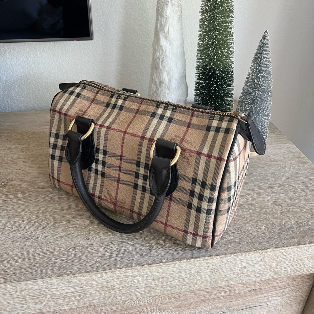 Burberry Haymarket Small Bowling Bag